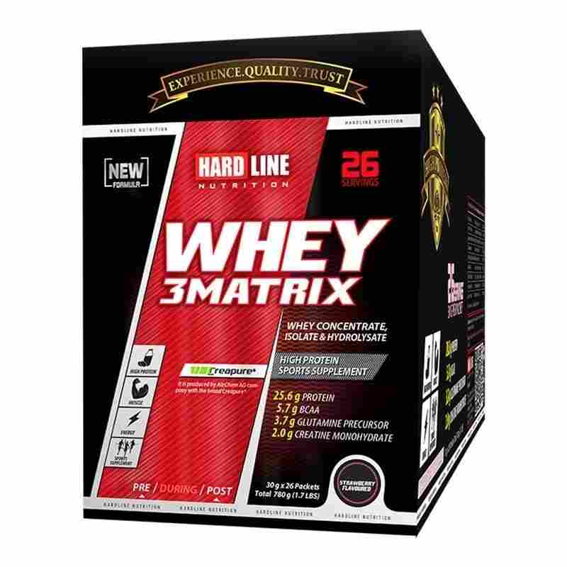 hardline whey3matrix 26 saşe çilek