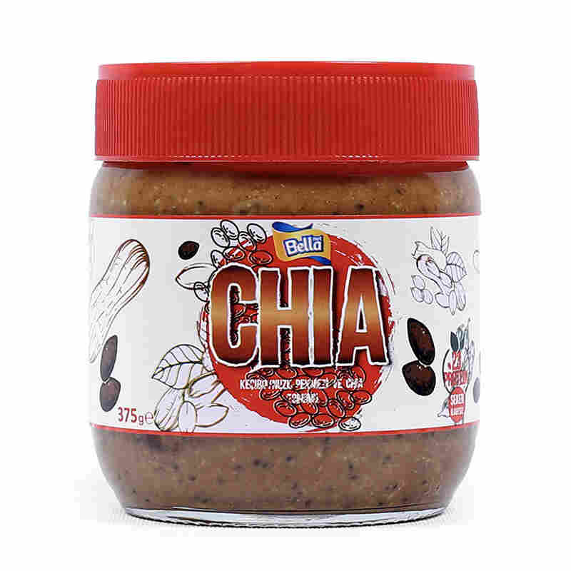 bella nut chia tohumu keçi boynuzlu yer fıstık ezmesi 375 gr