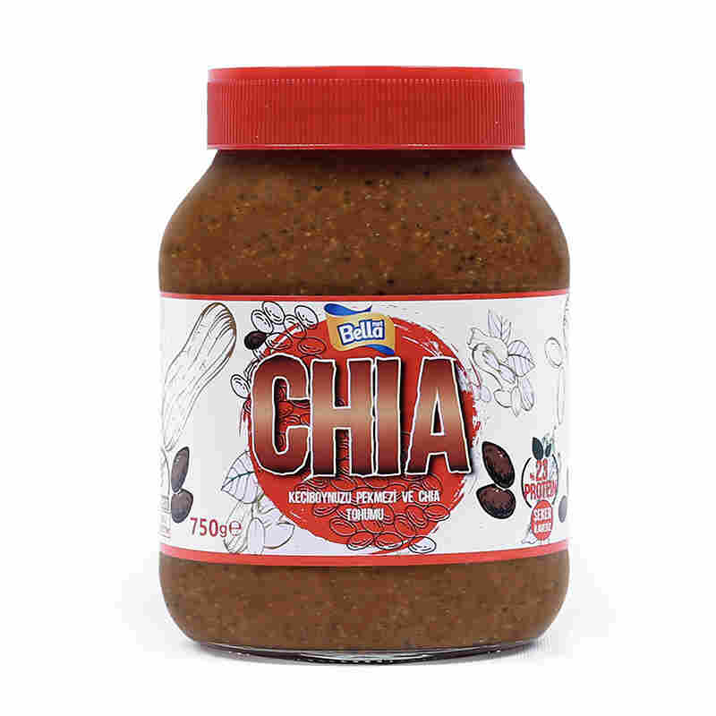 bella nut chia tohumu keçi boynuzlu yer fıstığı ezmesi 750 gr