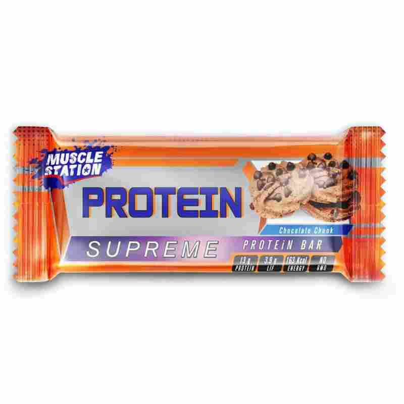 muscle station supreme protein bar chocolate chunk 1ad. 40 gr