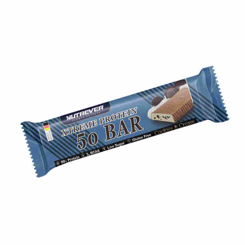 nutrever xtreme protein 50 bar cookies&cream 50gr
