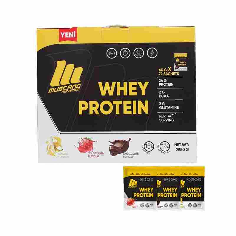 mustang whey protein 72 saşe x 40 gr mix aroma