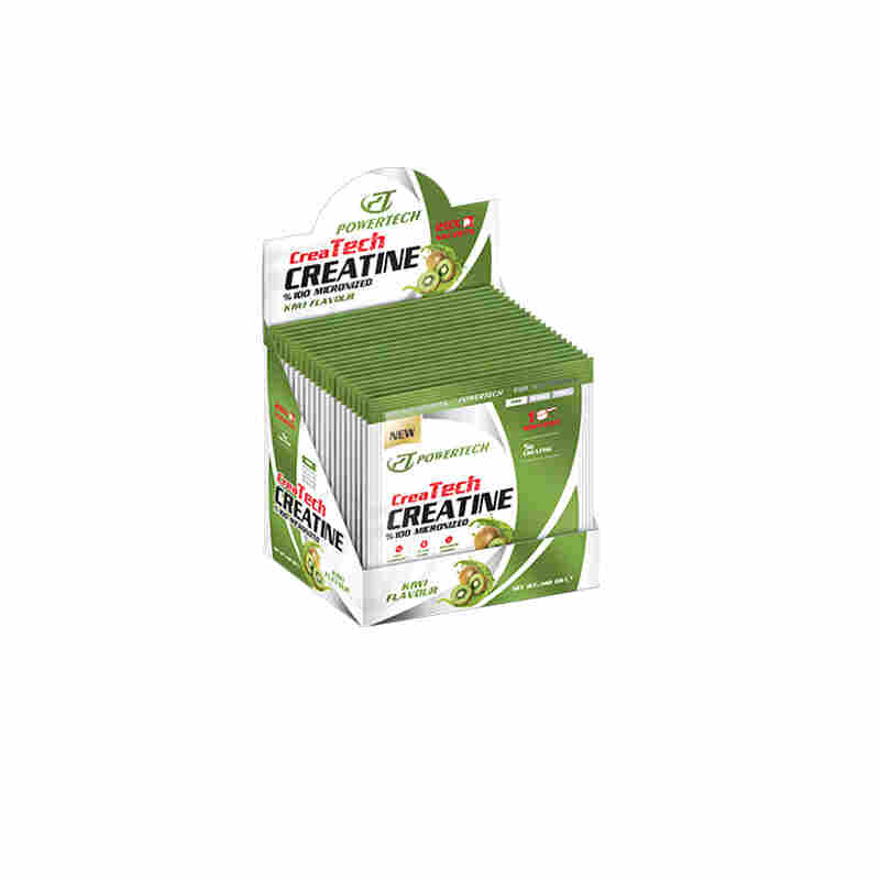 powertech createch creatine sachets 7*20gr kivi aromalı