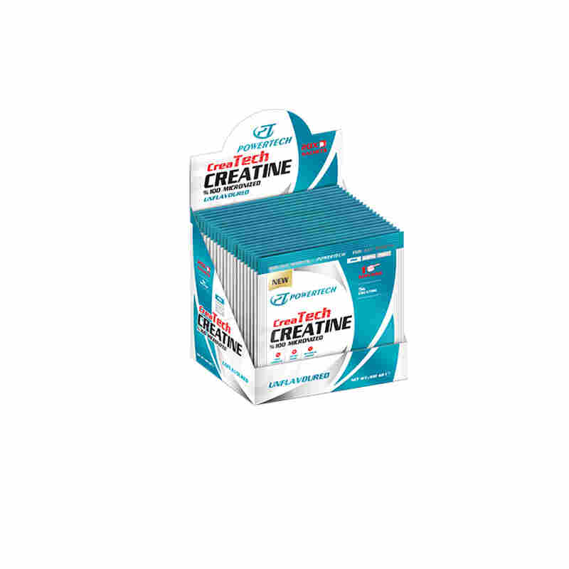 powertech createch creatine sachets 5*20 gr aromasız