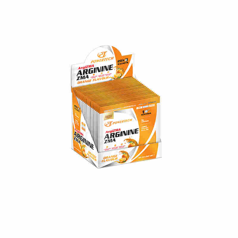 powertech argizmatech arginine zma 20*10 gr portokal aromalı