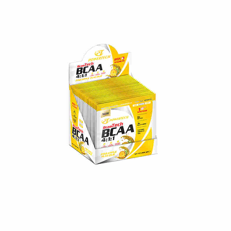 powertech bcaatech bcaa 4:1:1 sachets 20*10 gr kavun aromalı
