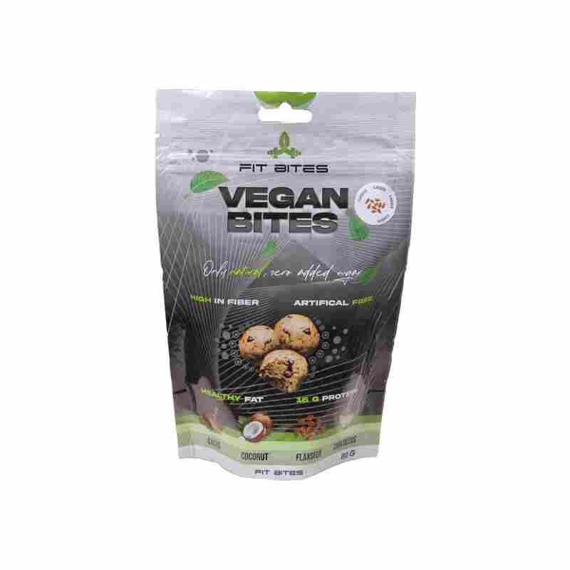 fit bites protein i̇laveli vegan atıştırmalık top 80 gr keten tohumu